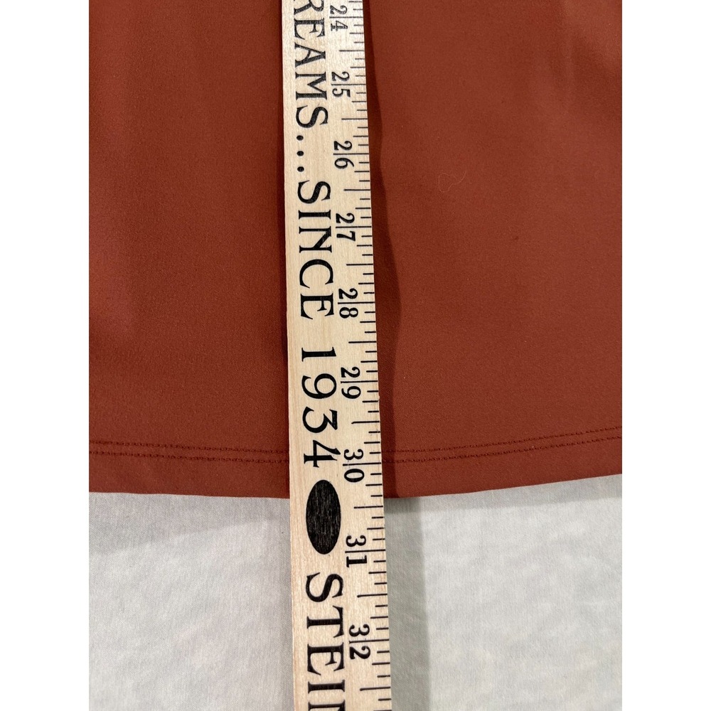 QINSEN Square Neck Brown Mini Dress Women's Size 4 Sleeveless Stretch Activewear - Picture 13 of 14